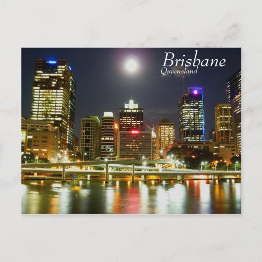 Carte Postale Brisbane la nuit (Devant)