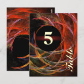 Carte Postale Briser le Cercle Vortex de Feu Art Abstrait (Devant / Derrière)