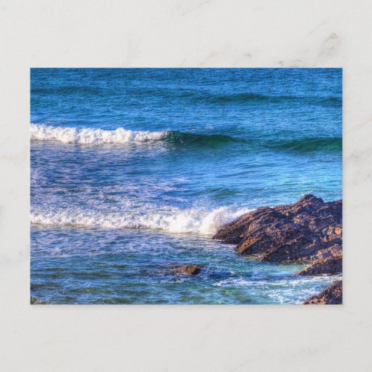 Carte Postale Briser les vagues Roches de Cornwall (Devant)