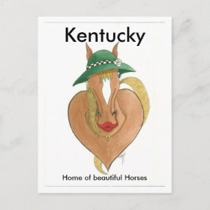 Carte Postale briseur de coeur, Kentucky, Maison des beaux cheva
