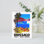 Carte Postale Brissago, Tessin, Suisse. Village et lac (Debout devant)