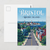 Carte Postale Bristol Rhode Island (Devant / Derrière)