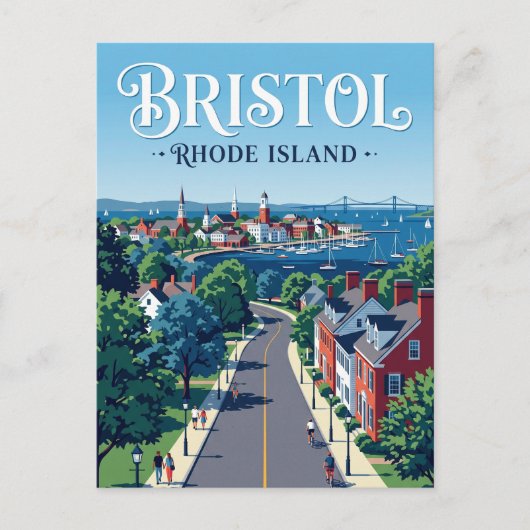 Carte Postale Bristol Rhode Island (Devant)