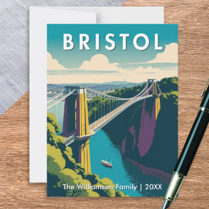 Carte Postale Bristol Royaume-Uni Pont suspendu de Clifton Rétro