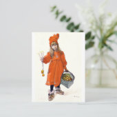 Carte Postale Brita (Iduna) avec bougies et pommes (Debout devant)