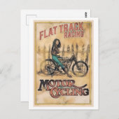 Carte Postale britannique 1900 moto de course deau (Devant / Derrière)