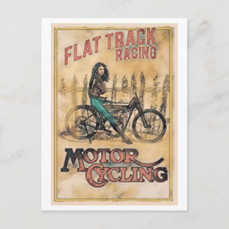 Carte Postale britannique 1900 moto de course deau