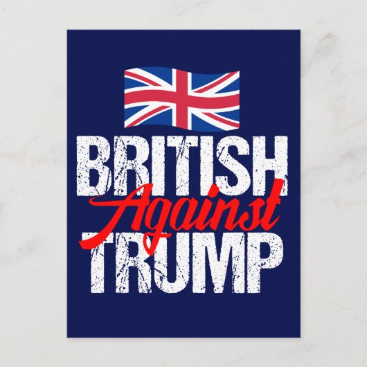 Carte Postale Britanniques contre Trump (Devant)