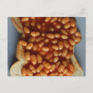 Carte Postale British Beans on Toast Food Joke cadeau pour Expat
