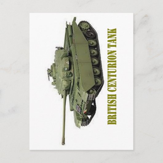 CARTE POSTALE BRITISH CENTURION TANK (Devant)