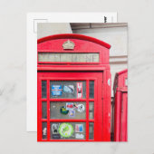 Carte postale British Phone Box, Londres Angleterr (Devant / Derrière)