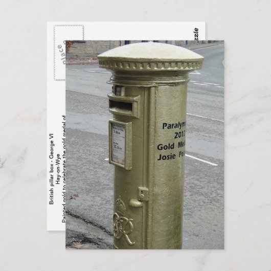 Carte Postale British pillar box (Devant / Derrière)