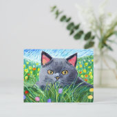Carte Postale British Shorthair Cat Art (Debout devant)