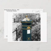 Carte Postale British Victorian pillar box - 1866 (Devant / Derrière)