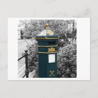 Carte Postale British Victorian pillar box - 1866