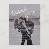 Carte Postale Brittany Black Photo Mariage Réception Merci (Devant)