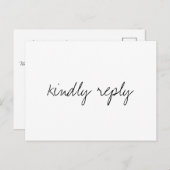 Carte Postale Brittany Modern Simple Repas Choix RSVP (Devant / Derrière)