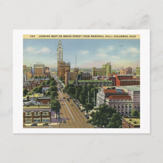 Carte Postale Broad St, Columbus, Ohio (Devant)