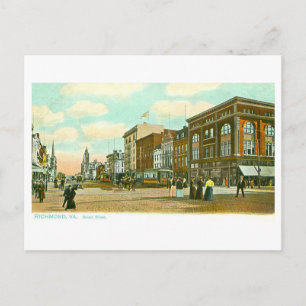 Carte Postale Broad Street vintage, Richmond, Virginie