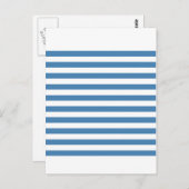 Carte Postale Broad Stripes - Bleu blanc et acier (Devant / Derrière)