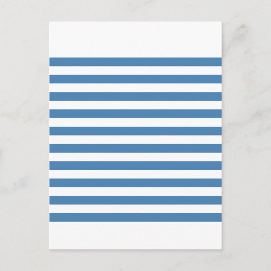 Carte Postale Broad Stripes - Bleu blanc et acier (Devant)
