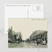 Carte Postale Broadway 1930 Gary, Indiana (Devant / Derrière)