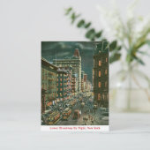 Carte Postale Broadway inférieur par nuit (Debout devant)