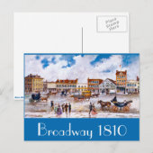 Carte postale Broadway NYC 1810 (Devant / Derrière)