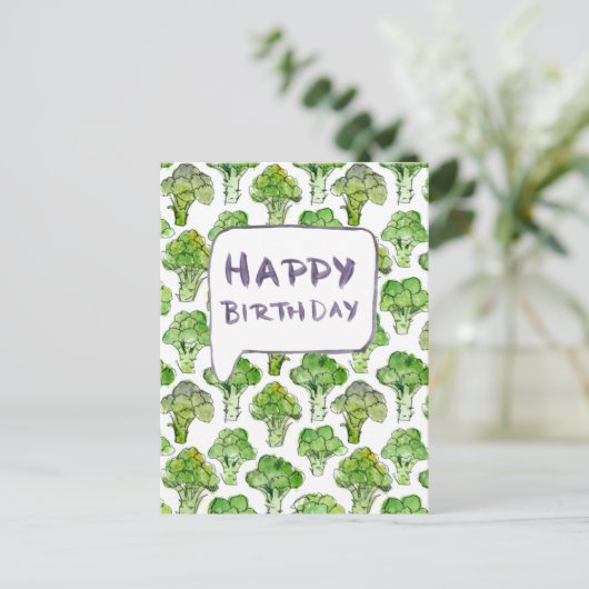 Carte Postale Broccoli - Joyeux anniversaire (Debout devant)