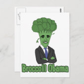 Carte Postale Broccoli Obama (Devant / Derrière)
