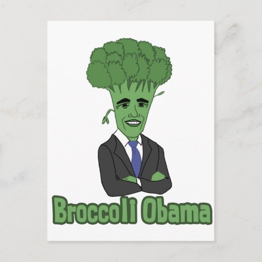 Carte Postale Broccoli Obama (Devant)