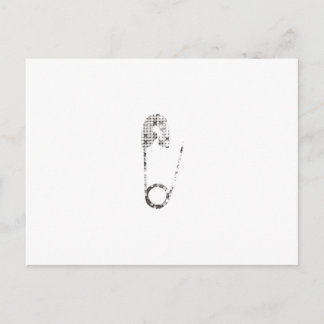 Carte Postale broches de sécurité argent