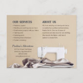 Carte Postale Brochure sur les services de couture (Dos)
