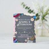 Carte Postale Brochure sur les services de couture (Debout devant)