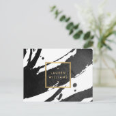 Carte Postale Brochures Abstraites d'encre noire (Debout devant)