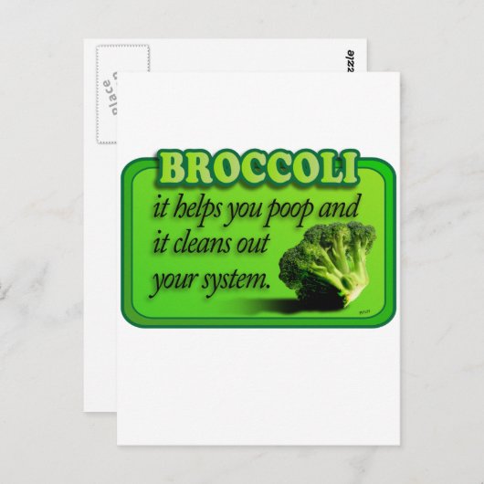 Carte Postale brocoli (Devant / Derrière)
