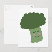 Carte Postale Brocoli heureux (Devant / Derrière)