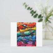 Carte Postale Broderie arc-en-ciel | Threads | Couture (Debout devant)