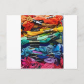 Carte Postale Broderie arc-en-ciel | Threads | Couture (Devant)