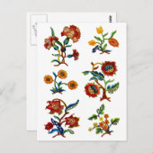 Carte Postale Broderie Castlemane Jacobean (Devant / Derrière)