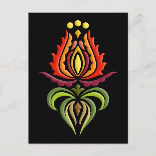 Carte Postale Broderie Fancy Mantle - Art folklorique hongrois (Devant)