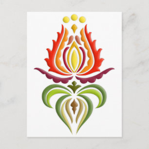 Carte Postale Broderie Fancy Mantle - Art folklorique hongrois