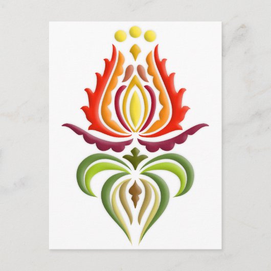 Carte Postale Broderie Fancy Mantle - Art folklorique hongrois (Devant)