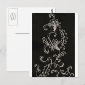 Carte Postale Broderie Noir et Blanc (Devant / Derrière)