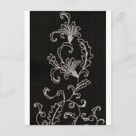 Carte Postale Broderie Noir et Blanc (Devant)