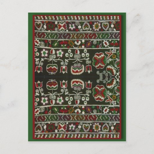 Carte Postale Broderie roumaine vintage (Devant)