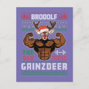 Carte Postale Brodolf Le Nose Rouge Gainzdeer Gym Gros Noël