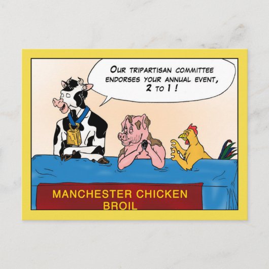Carte Postale Broil de poulet de Manchester (Devant)