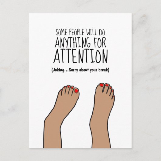 Carte Postale Broken Ankle Funny (Devant)