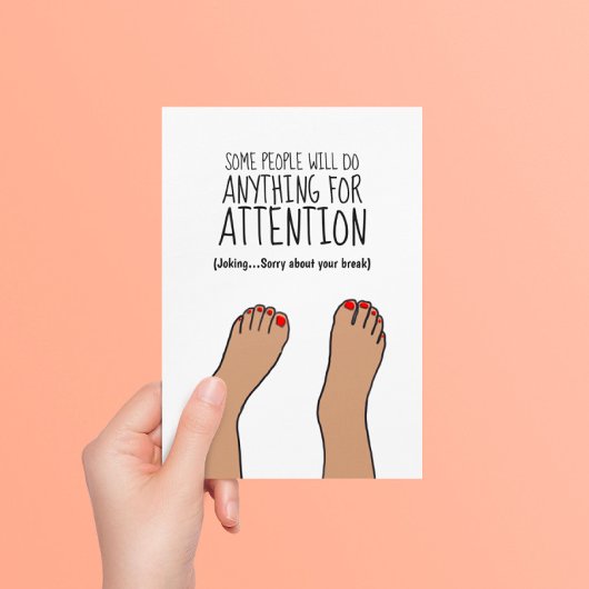 Carte Postale Broken Ankle Funny